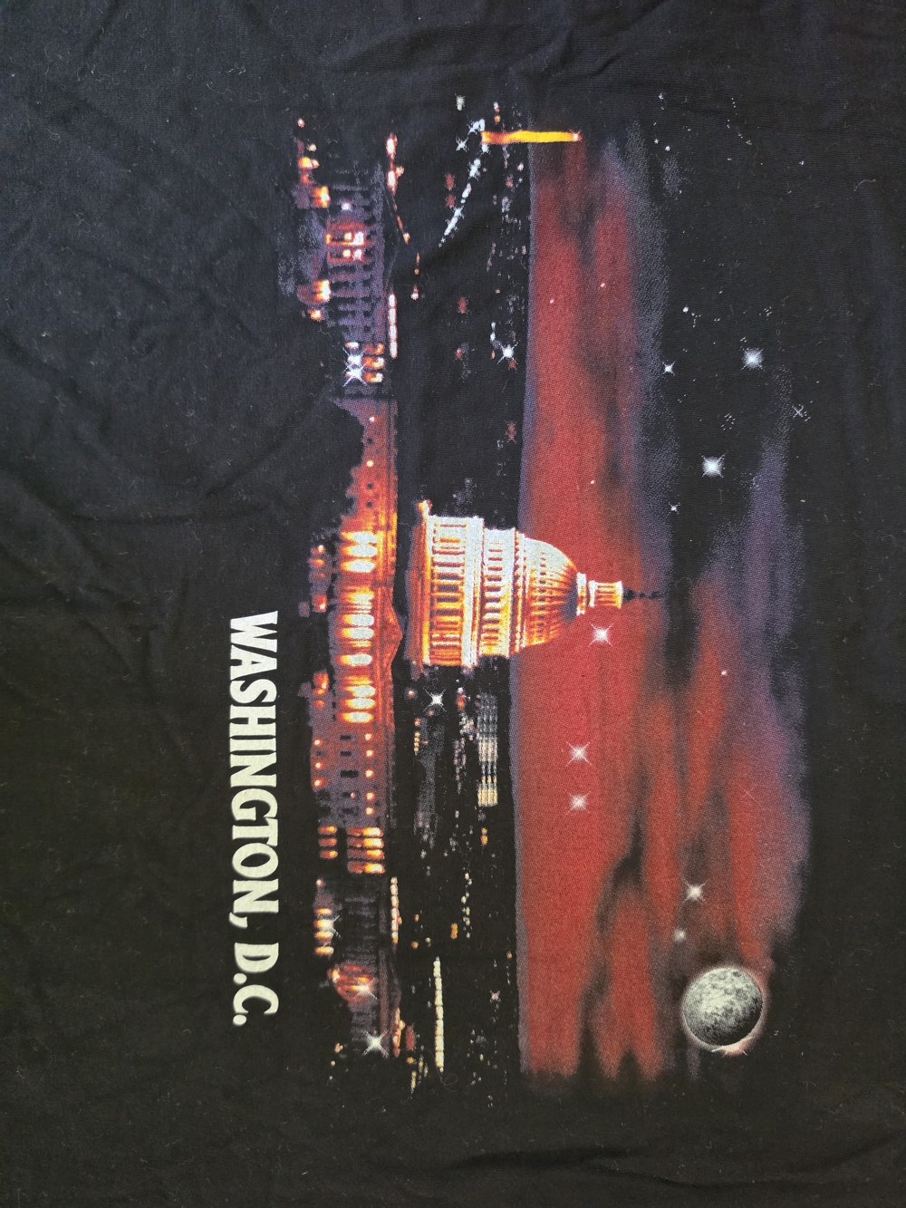 Washington D.C. Men’s Black Graphic T‑Shirt - Picture 2 of 3